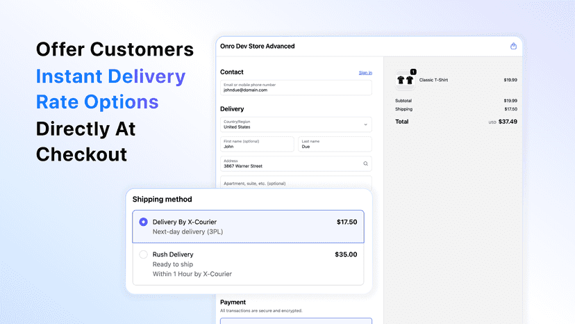 Dynamic Delivery Rate In Checkout