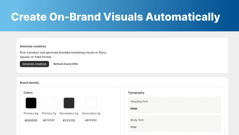 Create on-brand AI images automatically