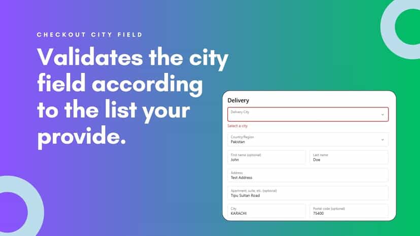 Validates the city field