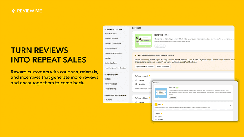 Turn reviews into repeat sales with rewards and referrals
