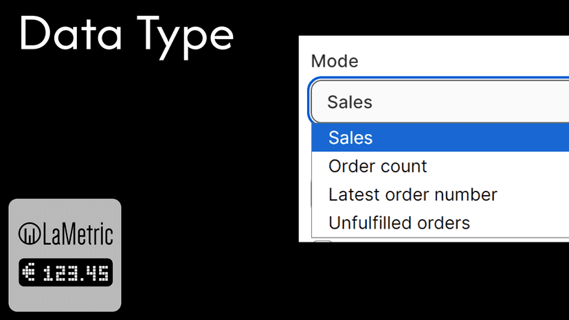 Options sales, order count, latest order number and open orders