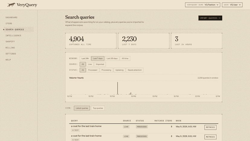 Transparent search flow