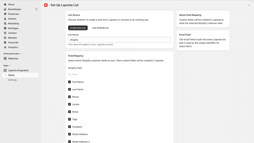 Create new list