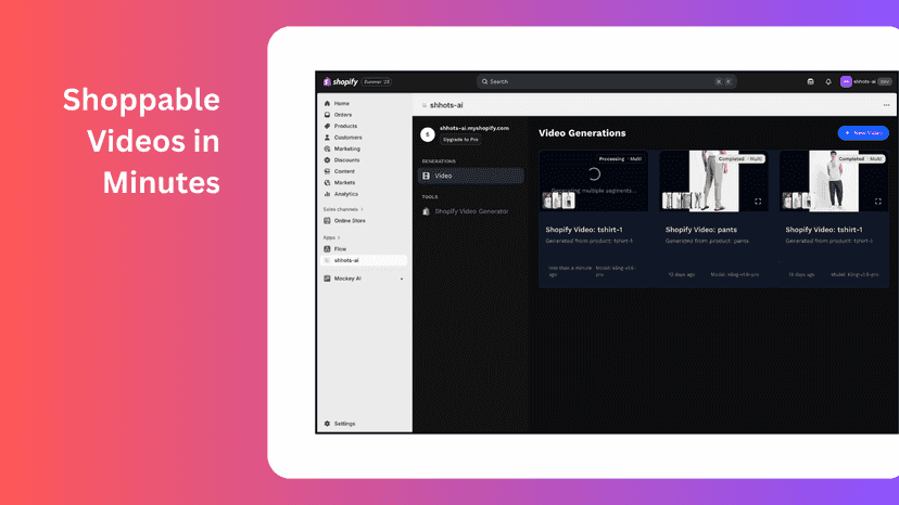 Create shoppable videos in minutes
