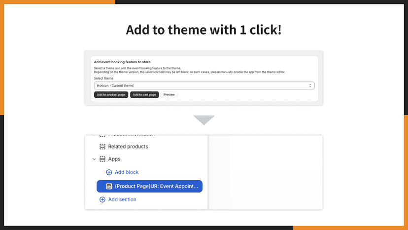 Add to theme with 1 click!