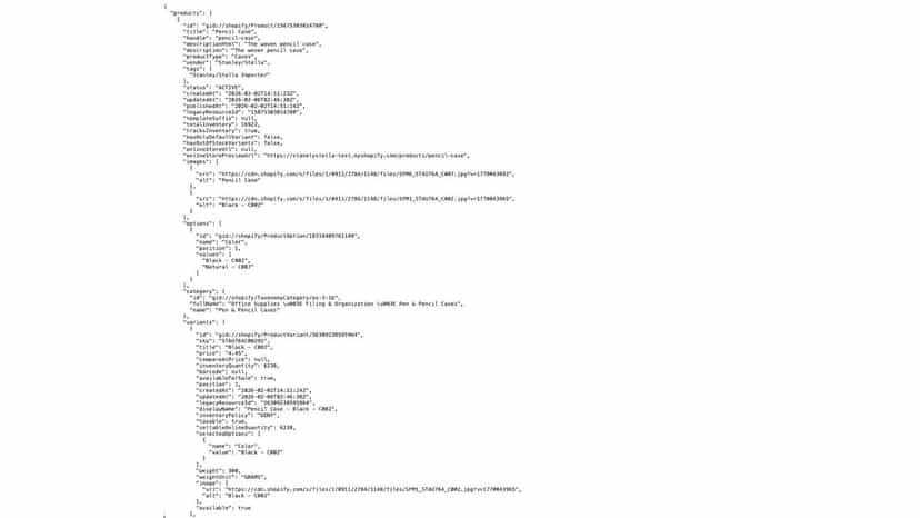 JSON feed created