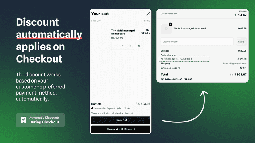 how to create payment method discount