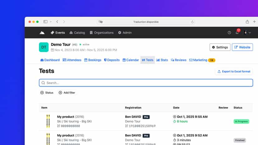 Follow your product tests