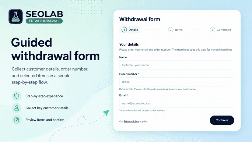 Withdrawal form
