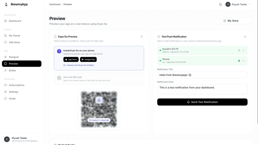 Live App Designer Preview