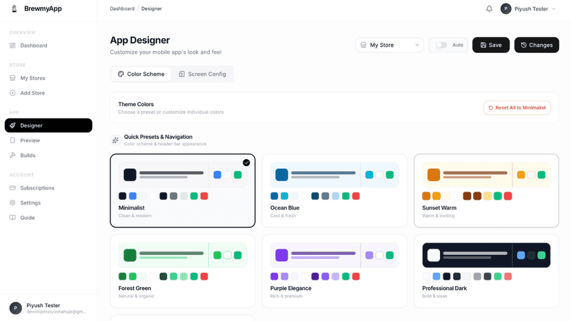 Designer theme