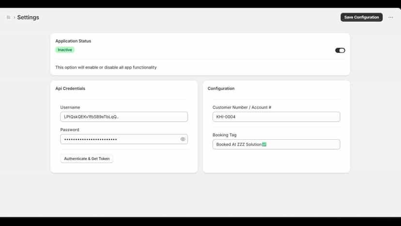 Setting Page