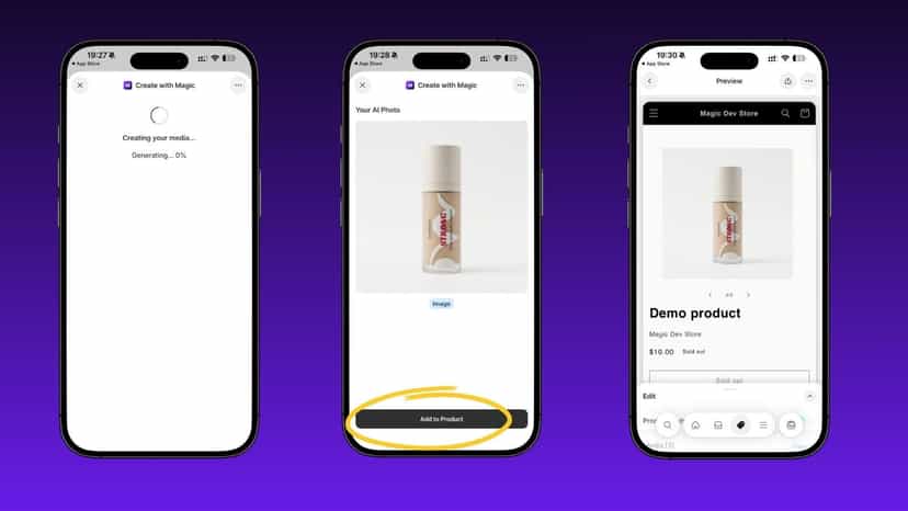 Generated product image ready to add to product
