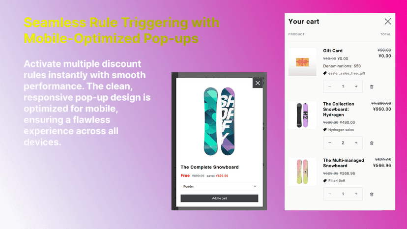 Seamless Rule Triggering with Mobile-Optimized Pop-ups