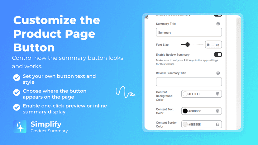Customize the frontend display