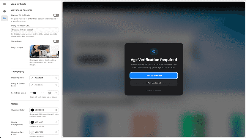 Advanced features and color and font customization options