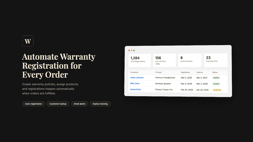 Automate Warranty Registration for Every Order