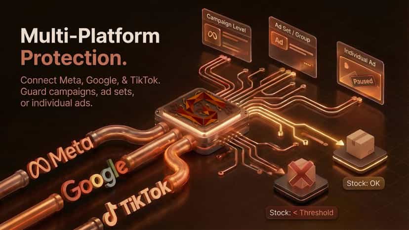 Multi-platform protection for Meta, Google, and TikTok ads.