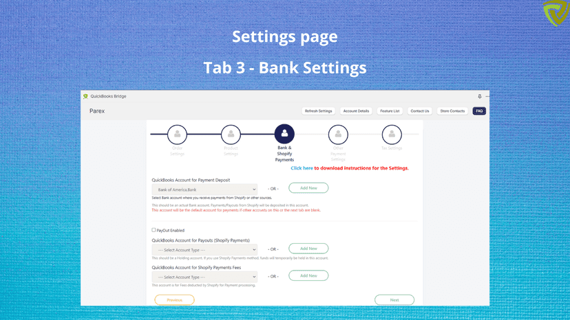 Settings 3 - Bank Settings