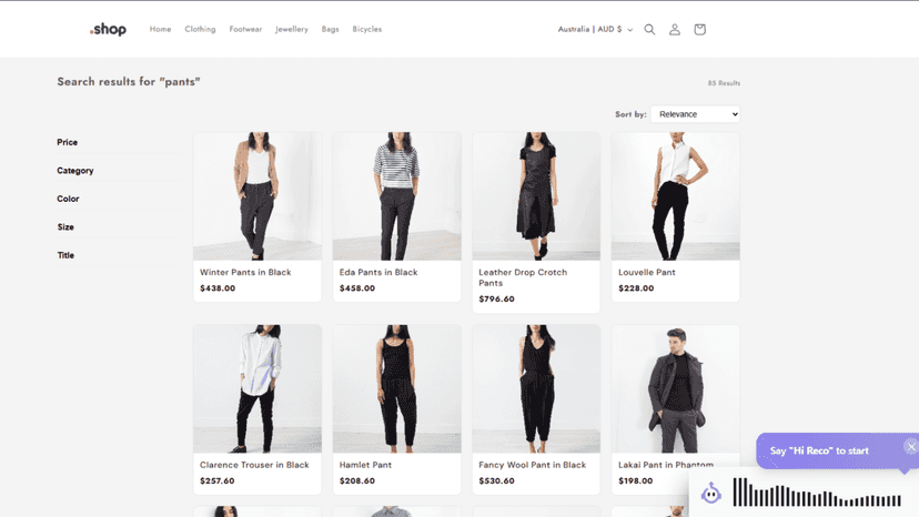 Recomdo AI meaning-based search with filters