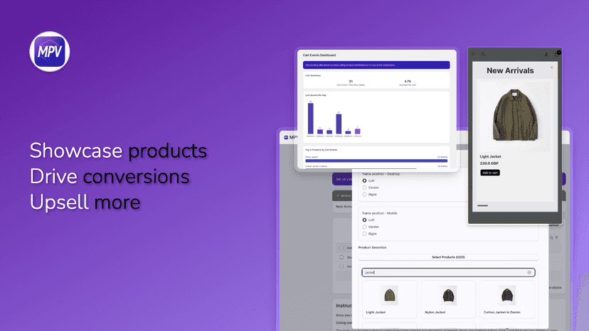 MPV offers flexible customisation and highly converting upsell