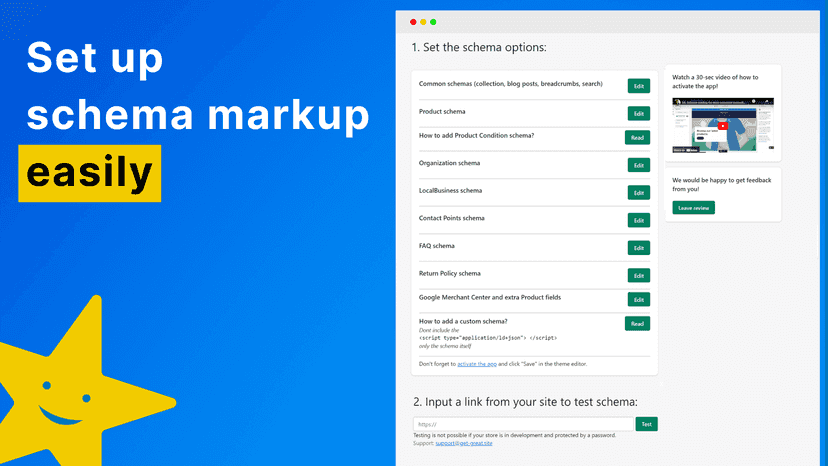 Schema Markup Settings - easy and flexible