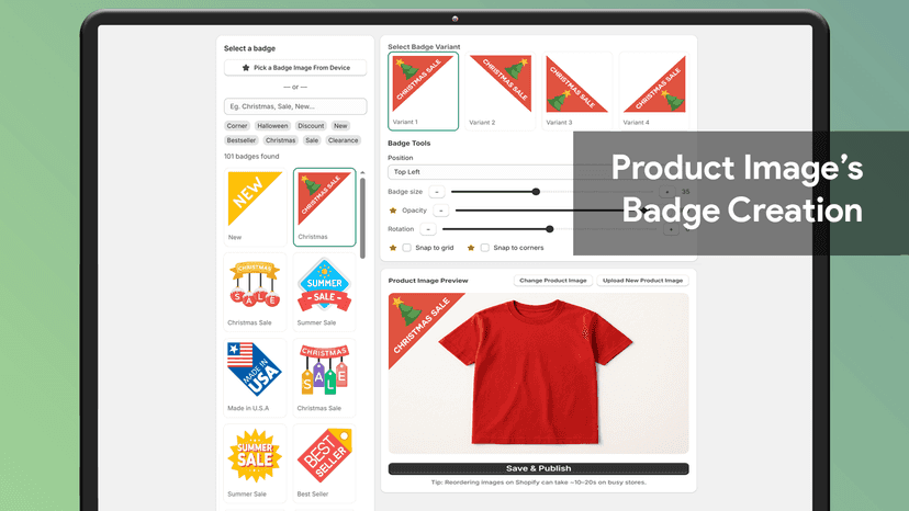 Product Images Badge Creation