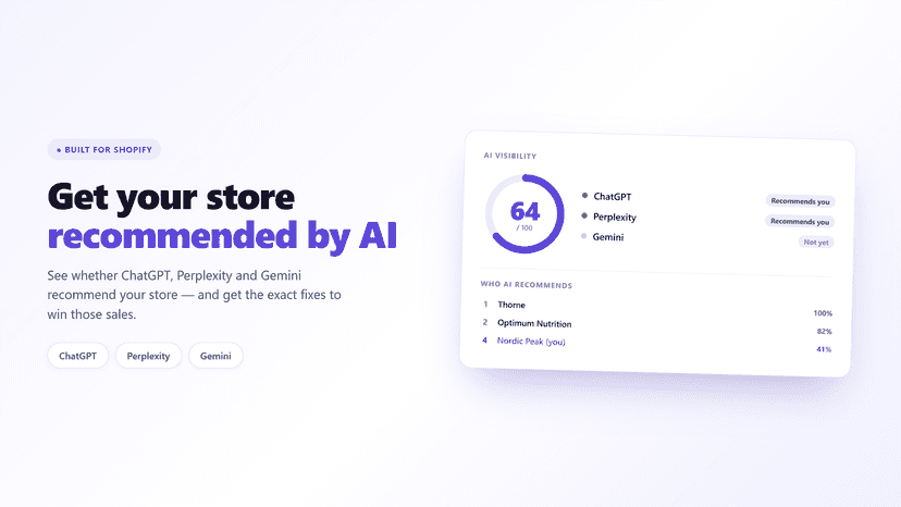 Citely dashboard showing AI visibility score and competitors.