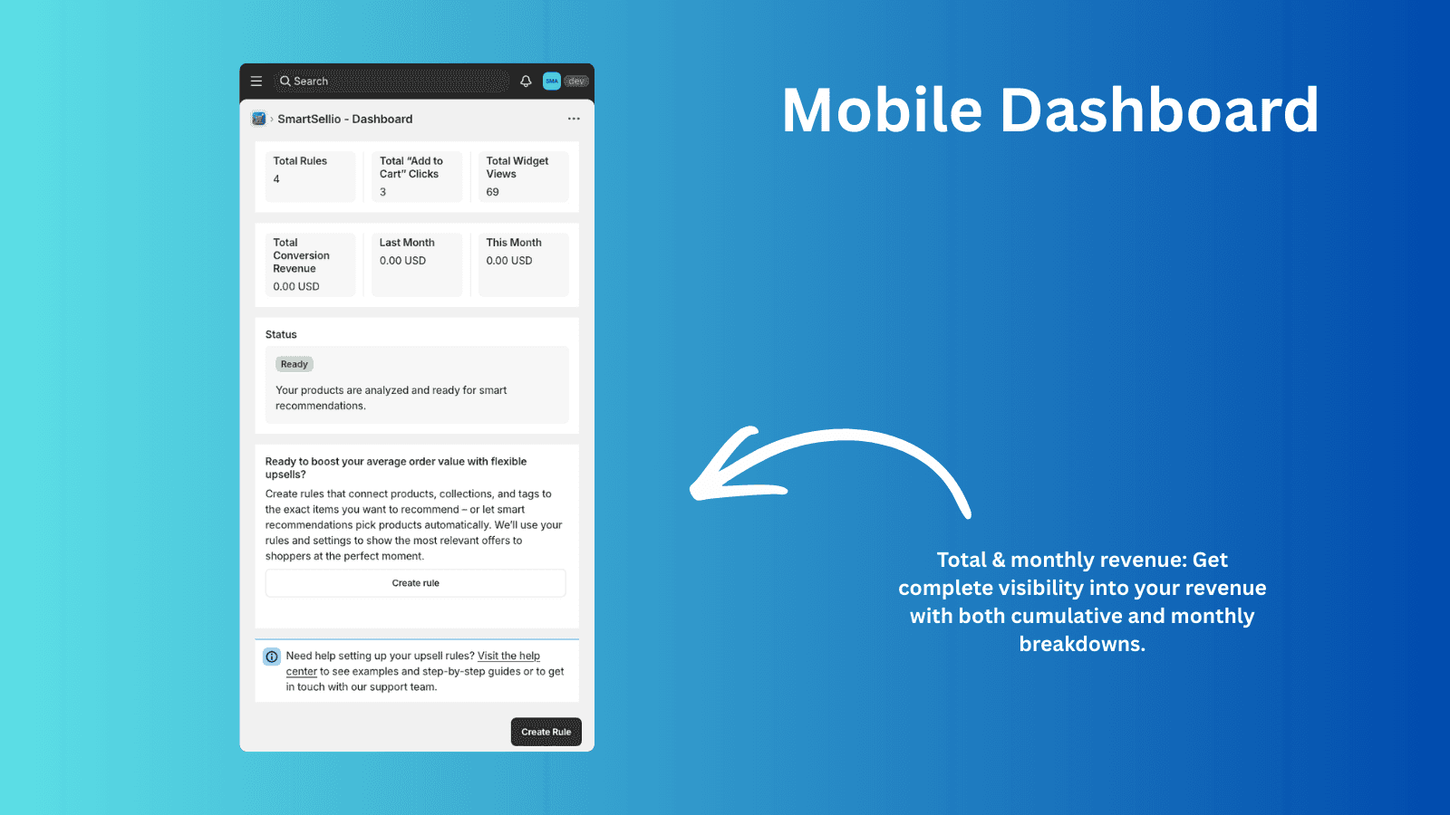 SmartSellio Admin Dashboard Mobile