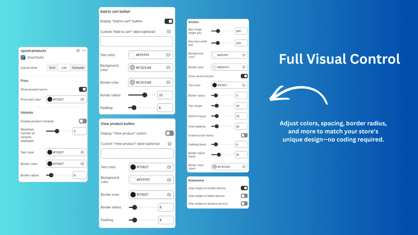 SmartSellio full vision controll of the design