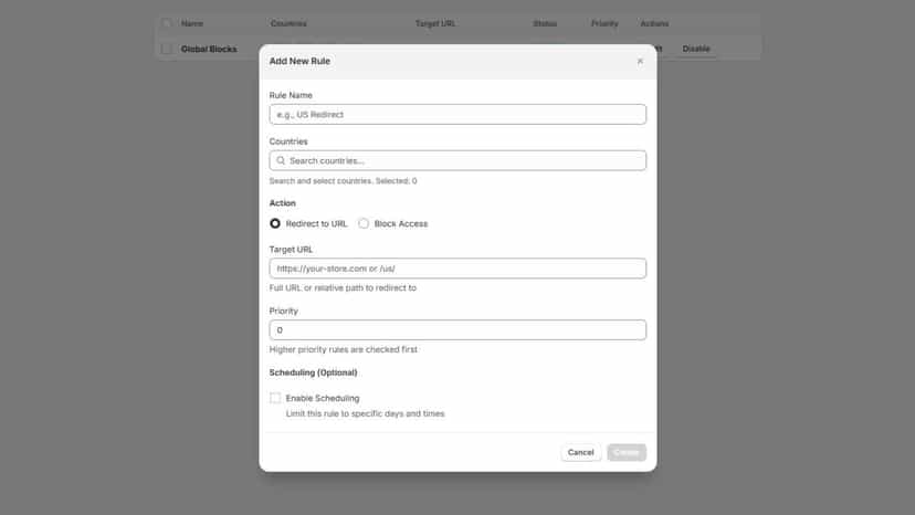 Geo: Redirect & Country Block
