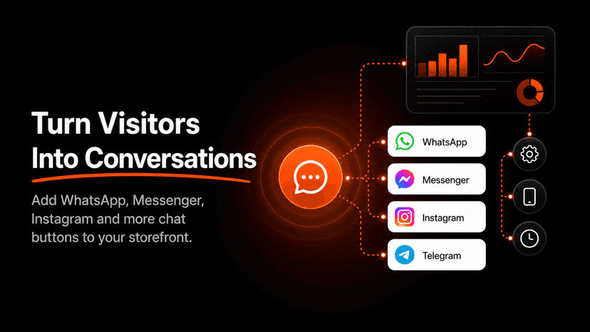 Add chat buttons for WhatsApp, Instagram, Messenger, and more