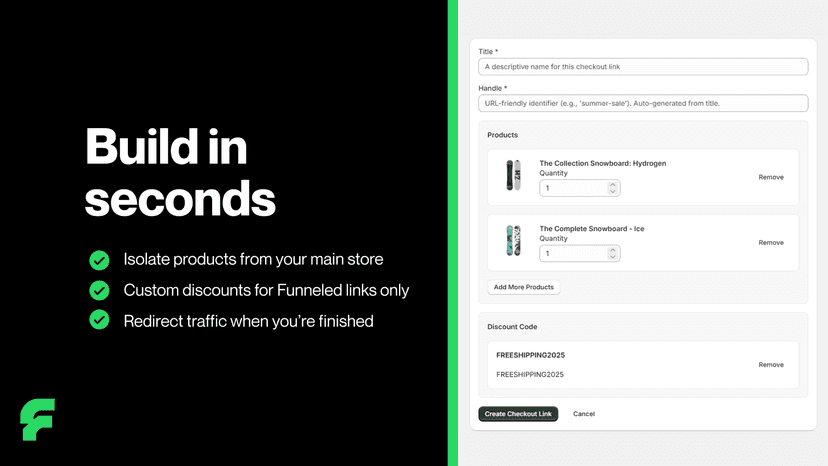 Build one click checkouts