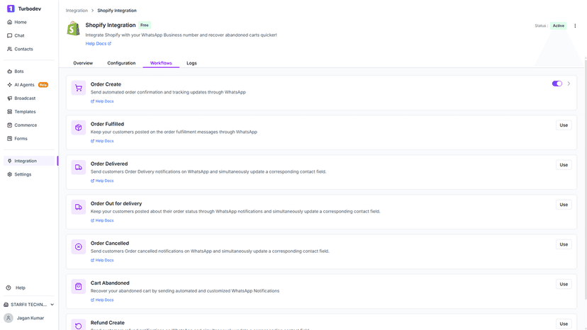 With turbodev you can notify your customers on each segments