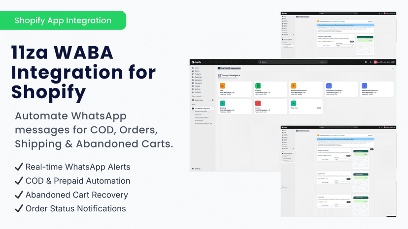 11za WABA Integration for Shopify