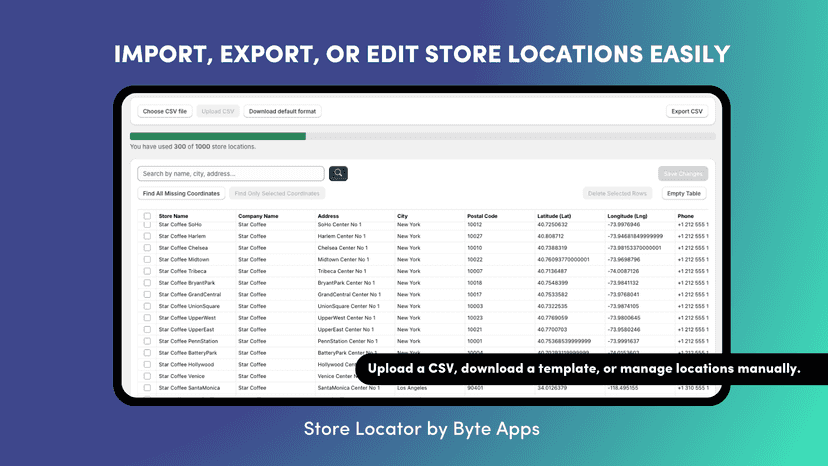 Store Locator by Byte Apps Store List Image