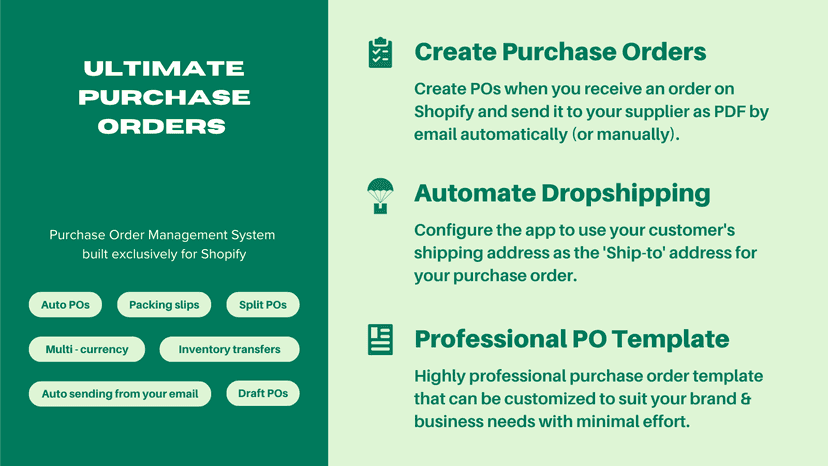 Ultimate Purchase Order - Purchase Orders Management for Shopify