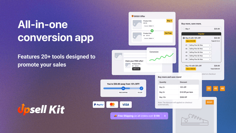 Upsell App, All in one conversion marketing app