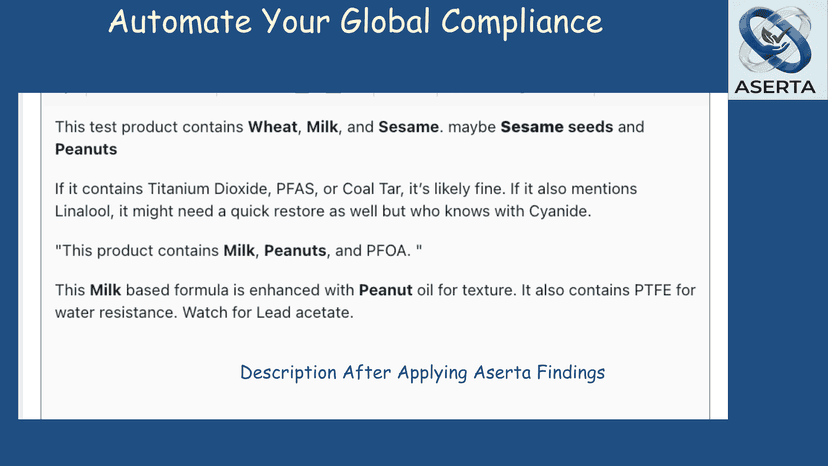 Simply make product descriptions compliant in your territories