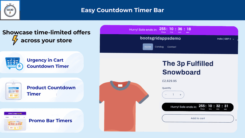 Easy Countdown Timer shopify