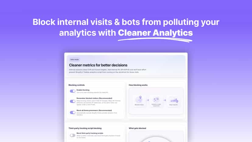Block internal visits & bots from your Shopify analytics