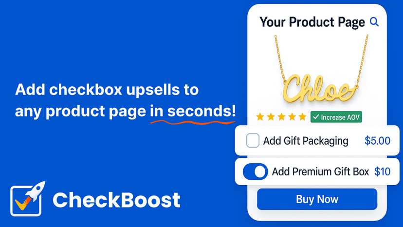 CheckBoost Checkbox Upsell Add Ons Cross Sell One Click