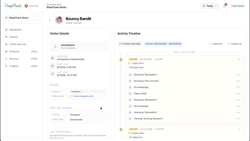 ShopiTrack User Journey