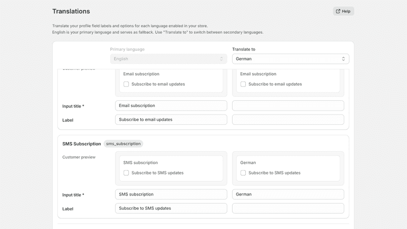 Extended Profile Fields