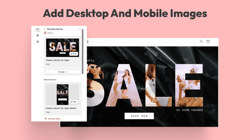 Clickable Image Banners for desktop and mobile