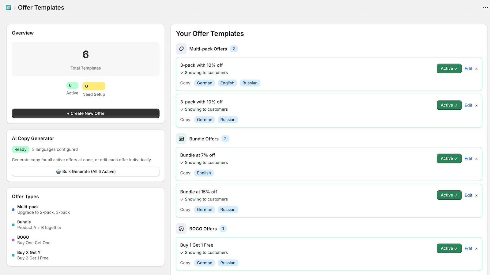 Create and manage upsell offers with drag-and-drop priority