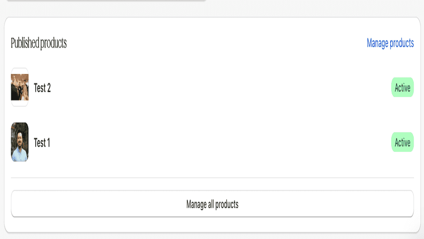 Manage your products