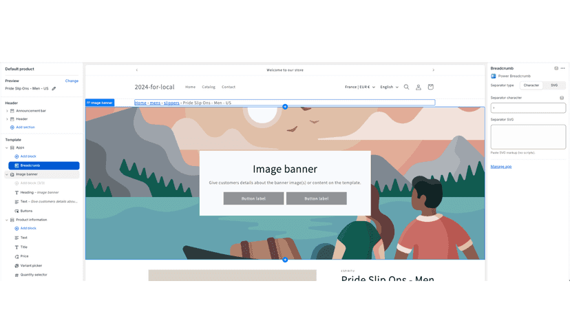 Breadcrumb app block