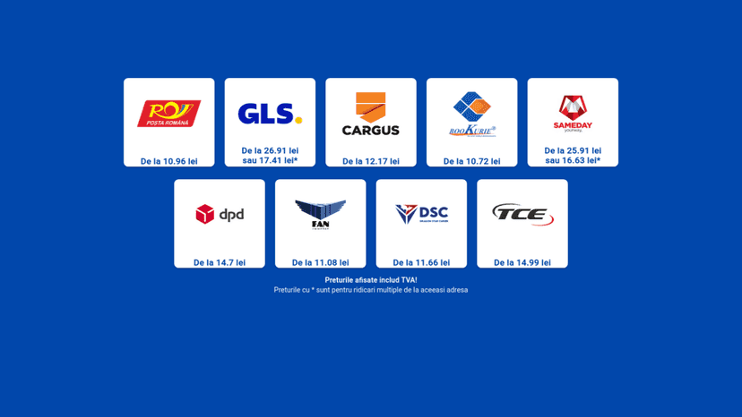 Carrier starting prices including taxes