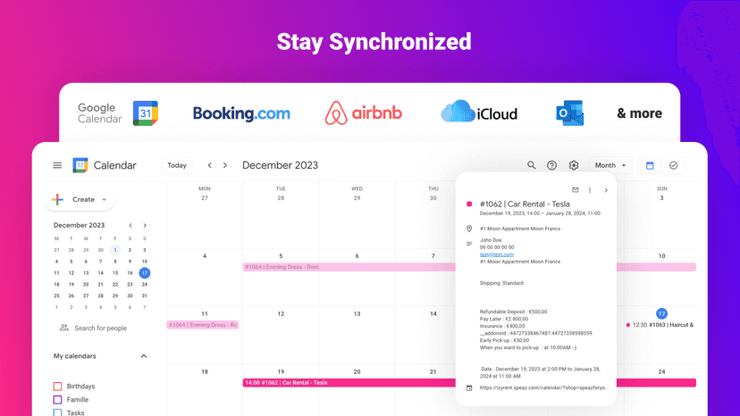 API - Google Calendar & iCalendar